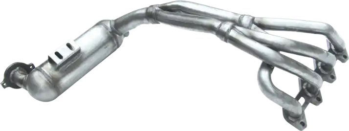 Silbernes Abgaskrümmer.