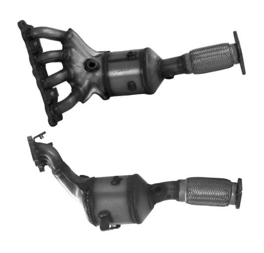 Zwei Katalysatoren mit Abgaskrümmern für Ford Fiesta 16v SNJC Motor bis 12.2016