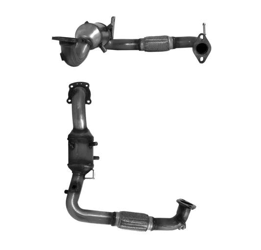 Zwei Katalysatoren mit flexiblen Rohren für Ford Fiesta EcoBoost 12V Van 140PS