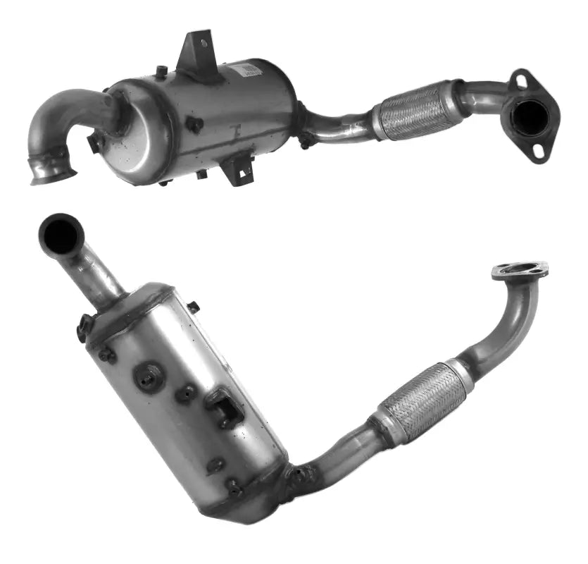 Zwei metallische Katalysatoren mit Rohren für Kfz-Teile Mazda 5 Y655 Motoren Kat DPF kombiniert