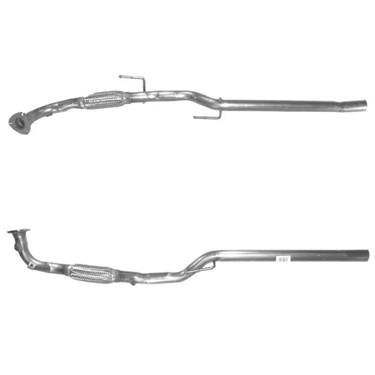 Two silberne Auspuffrohre für SEAT Cordoba mit modernster Technologie gemäß europäischen Normen